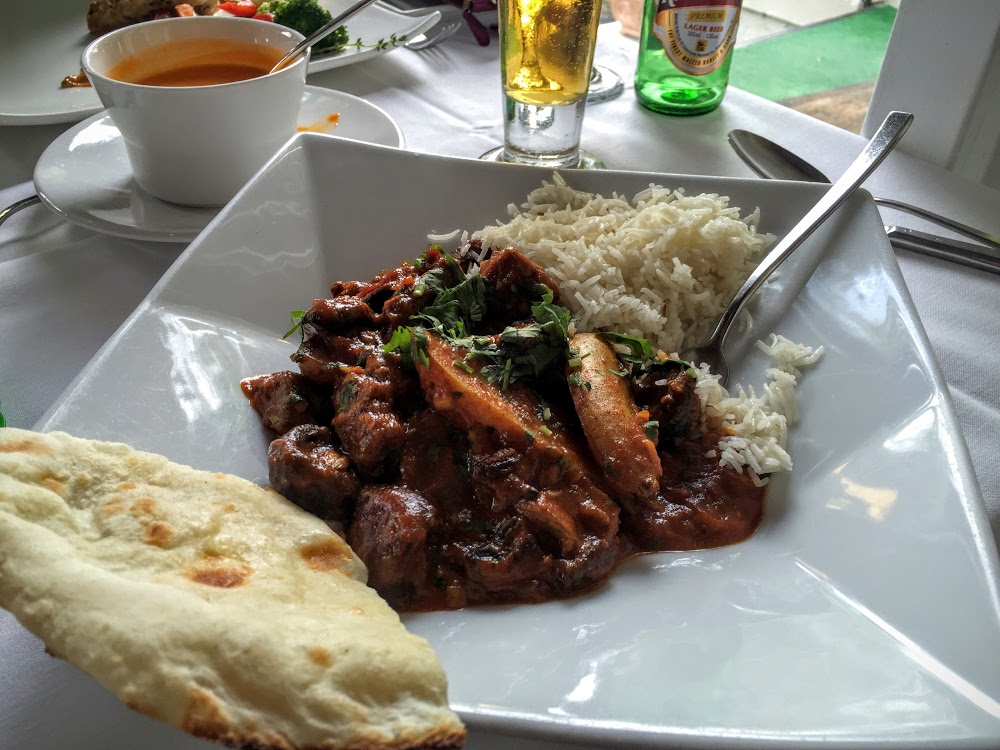 Copper Modern Indian Cuisine signature dishes Tandoori Lamb ChopsGoan Shrimp CurryVegetable Samosa Chaat